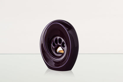 Paw Pet Urn for Ashes - Violet | Ceramic | Handmade Pet Urn - Pulvis Art Urns