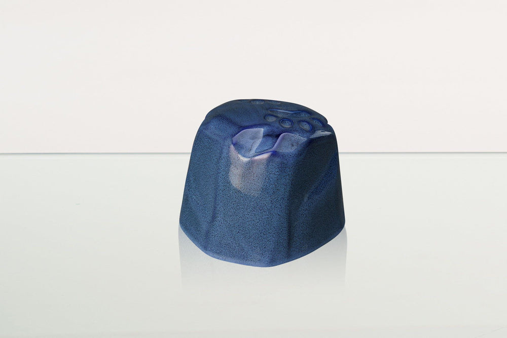 Pulvis Art Urns Pet Urn Paw Print Urn For Pet Ashes - Blue Melange | Ceramic Pet Urn