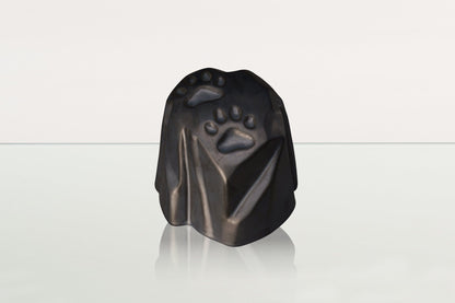 Paw Print Urn For Pet Ashes - Dark Matte | Ceramic Pet Urn - Pulvis Art Urns