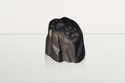 Paw Print Urn For Pet Ashes - Dark Matte | Ceramic Pet Urn - Pulvis Art Urns
