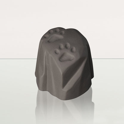 Paw Print Urn For Pet Ashes - Grey Matte | Ceramic Pet Urn - Pulvis Art Urns