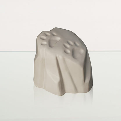Paw Print Urn For Pet Ashes - White Matte | Ceramic Pet Urn - Pulvis Art Urns