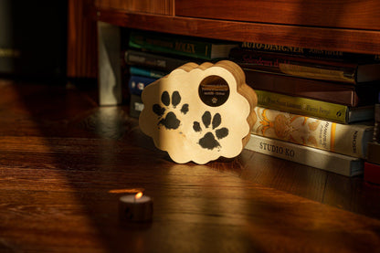 Paws from Heaven Pet Urn - Plywood | Handmade Pet Memorial - Pulvis Art Urns