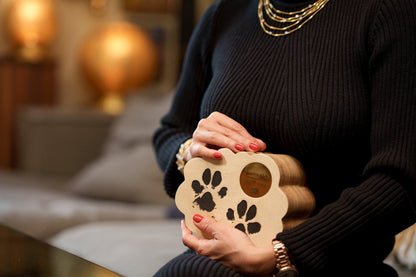 Paws from Heaven Pet Urn - Plywood | Handmade Pet Memorial - Pulvis Art Urns