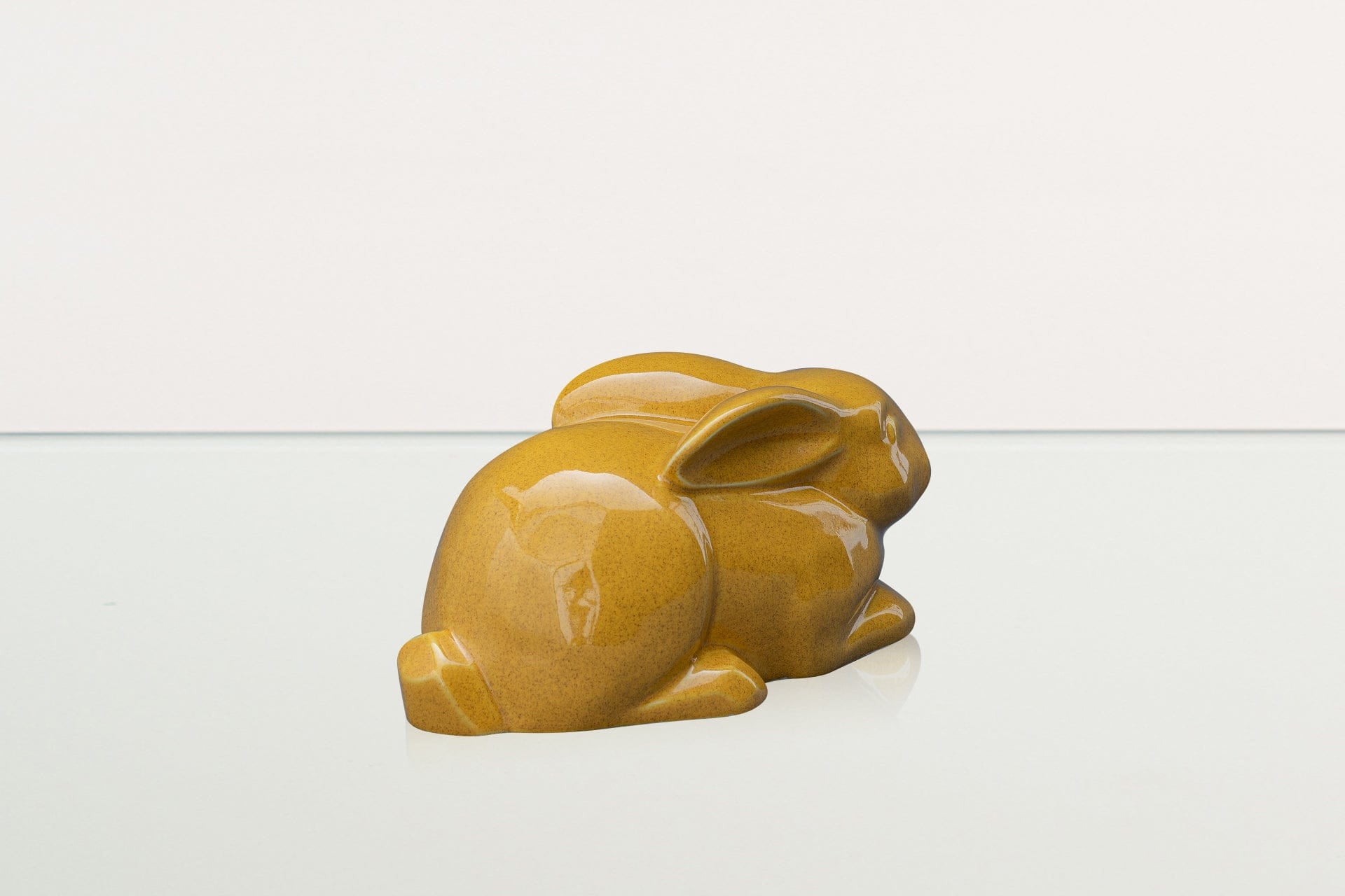 Rabbit Urn For Ashes - Amber Yellow | Ceramic Bunny Urn - Pulvis Art Urns