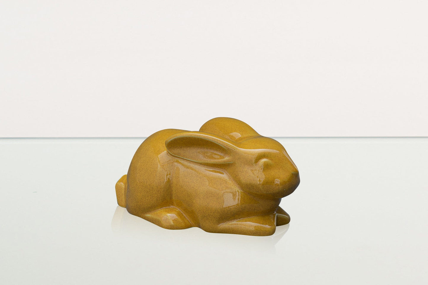 Pulvis Art Urns Pet Urn Rabbit Urn For Ashes - Amber Yellow  | Ceramic Bunny Urn