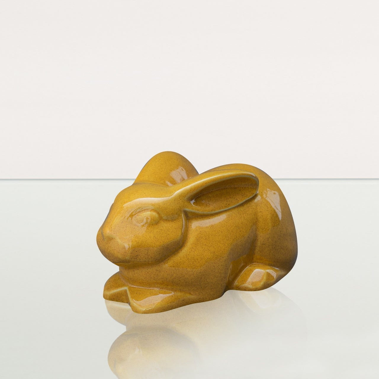 Rabbit Urn For Ashes - Amber Yellow | Ceramic Bunny Urn – Pulvis Art Urns