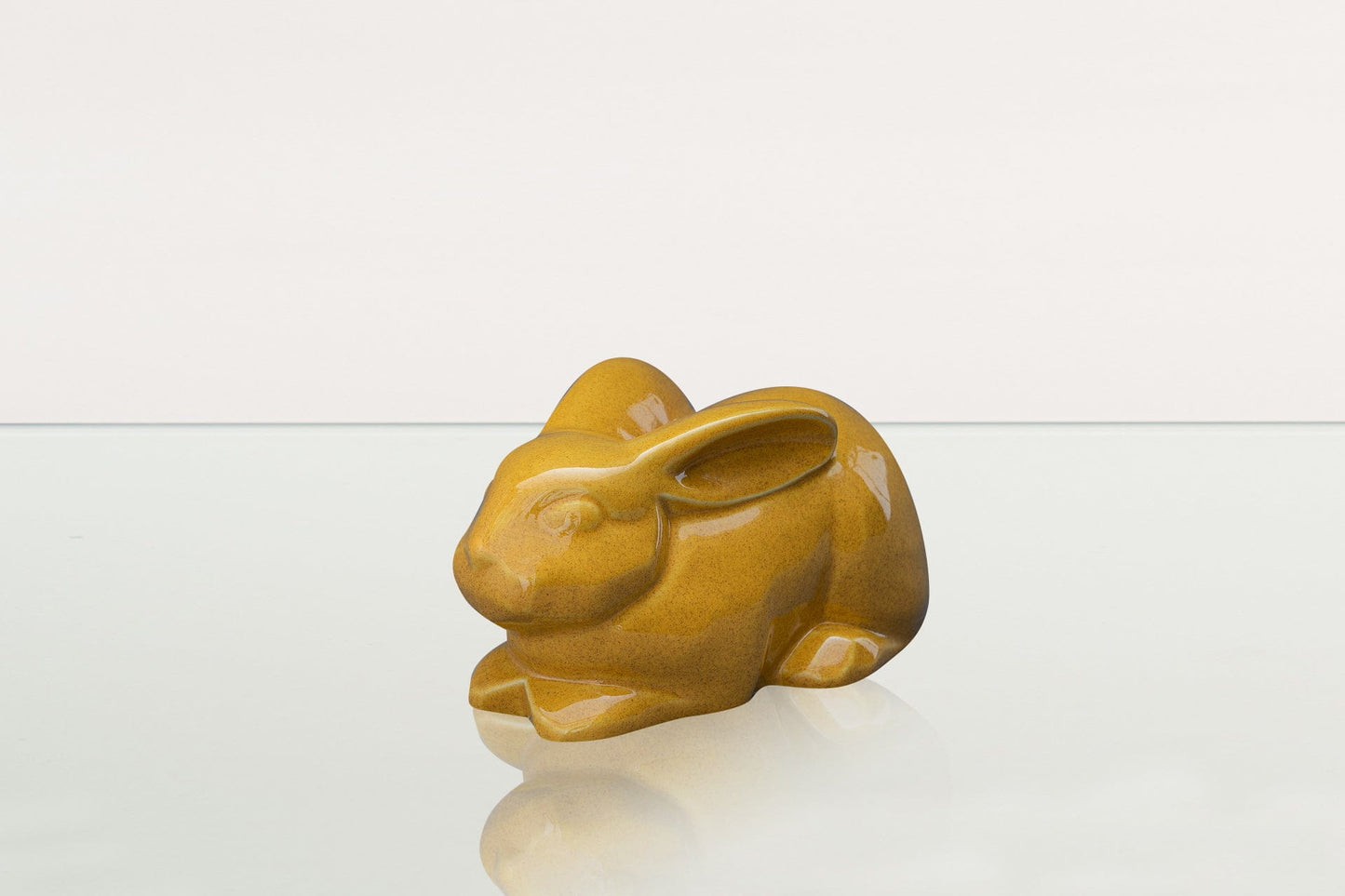 Pulvis Art Urns Pet Urn Rabbit Urn For Ashes - Amber Yellow  | Ceramic Bunny Urn