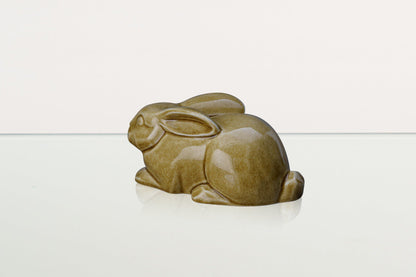 Rabbit Urn For Ashes - Dark Sand | Ceramic Bunny Urn - Pulvis Art Urns
