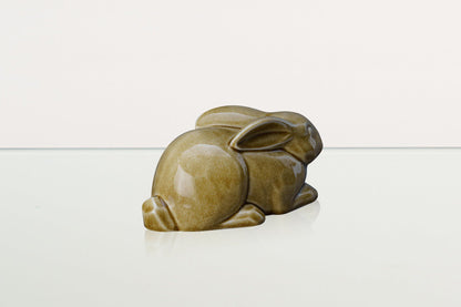 Rabbit Urn For Ashes - Dark Sand | Ceramic Bunny Urn - Pulvis Art Urns