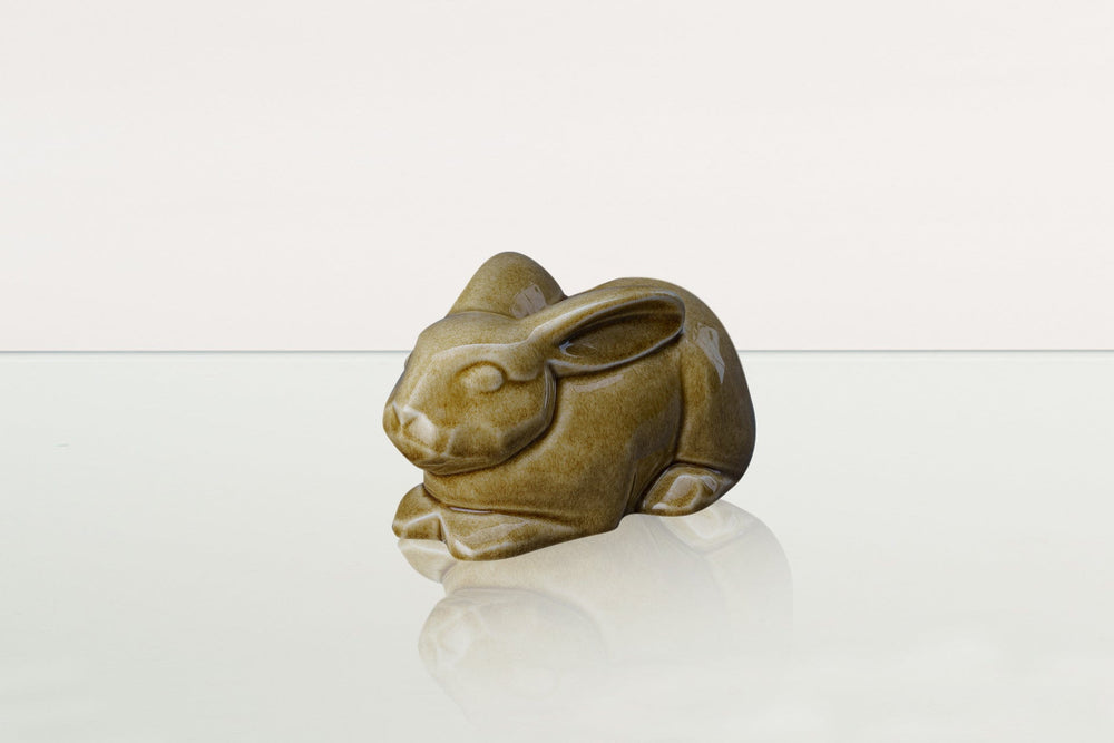 Pulvis Art Urns Pet Urn Rabbit Urn For Ashes - Dark Sand | Ceramic Bunny Urn