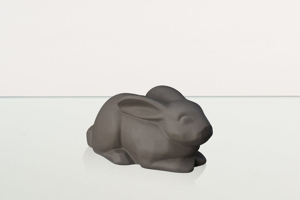 Pulvis Art Urns Pet Urn Rabbit Urn For Ashes - Grey Matte  | Ceramic Bunny Urn