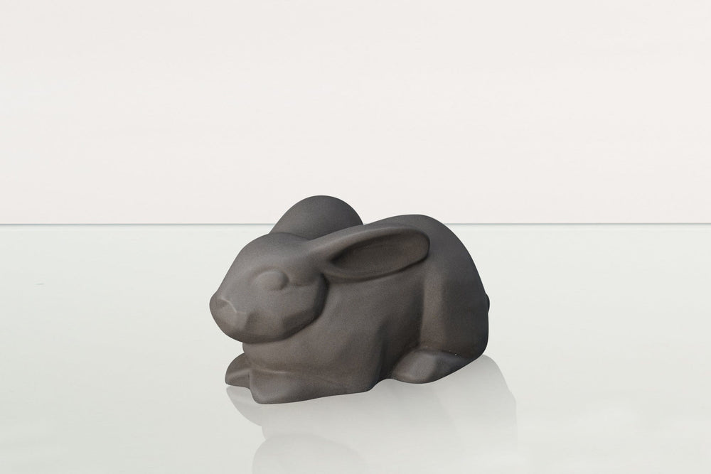 Pulvis Art Urns Pet Urn Rabbit Urn For Ashes - Grey Matte  | Ceramic Bunny Urn