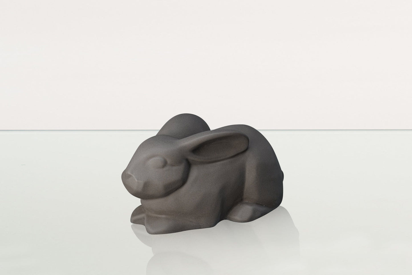 Pulvis Art Urns Pet Urn Rabbit Urn For Ashes - Grey Matte  | Ceramic Bunny Urn