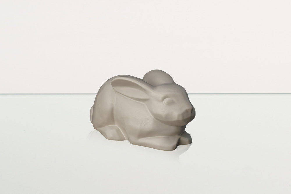 Pulvis Art Urns Pet Urn Rabbit Urn For Ashes - White Matte  | Ceramic Bunny Urn