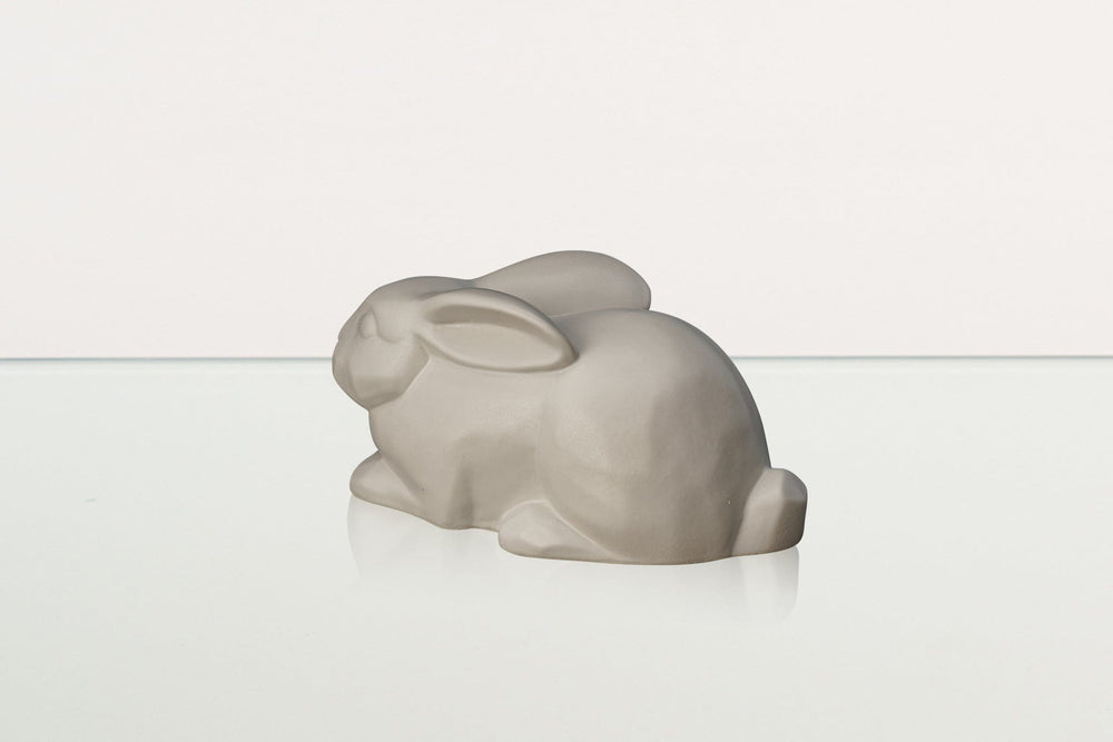 Pulvis Art Urns Pet Urn Rabbit Urn For Ashes - White Matte  | Ceramic Bunny Urn
