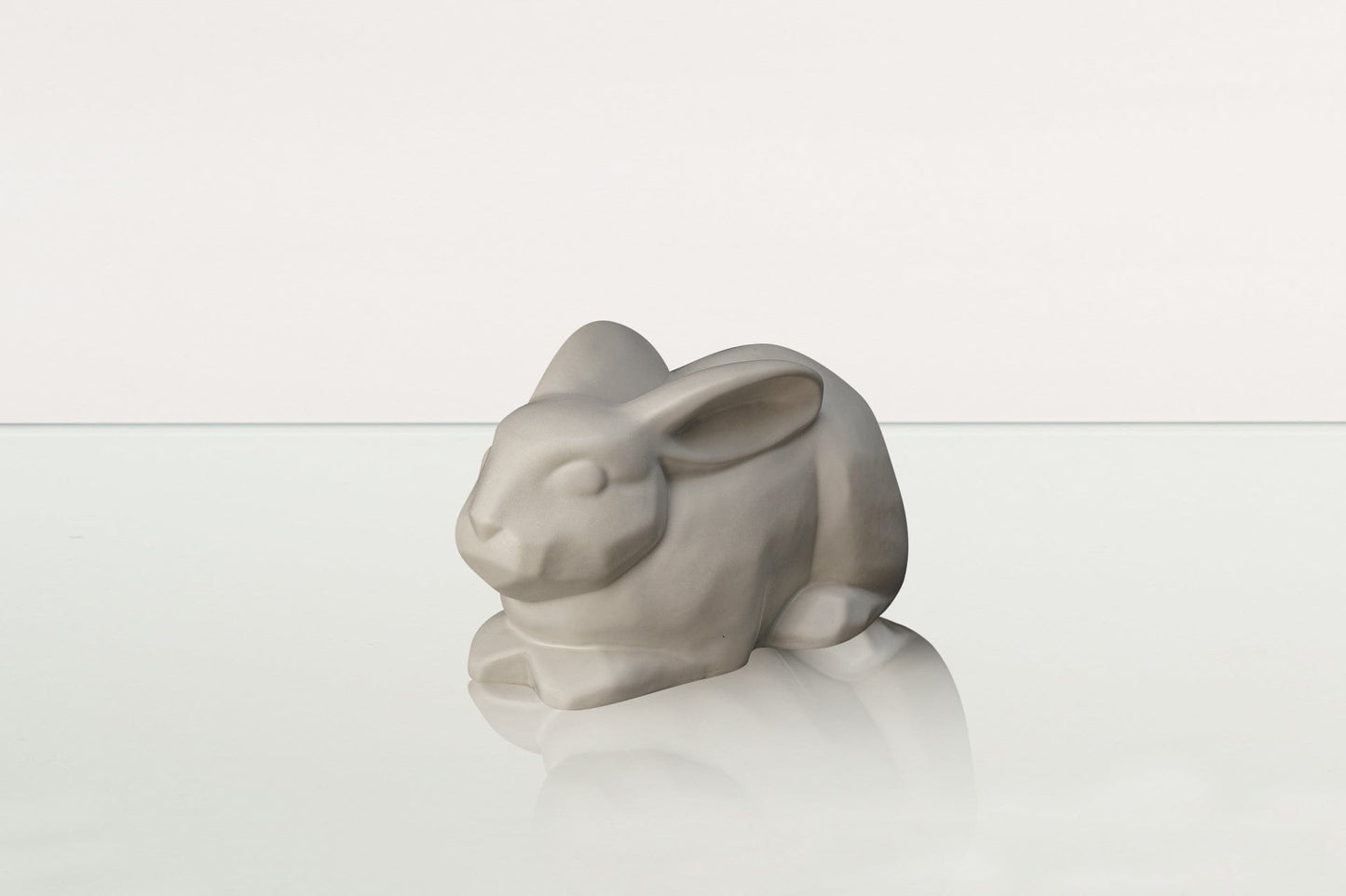 Pulvis Art Urns Pet Urn Rabbit Urn For Ashes - White Matte  | Ceramic Bunny Urn