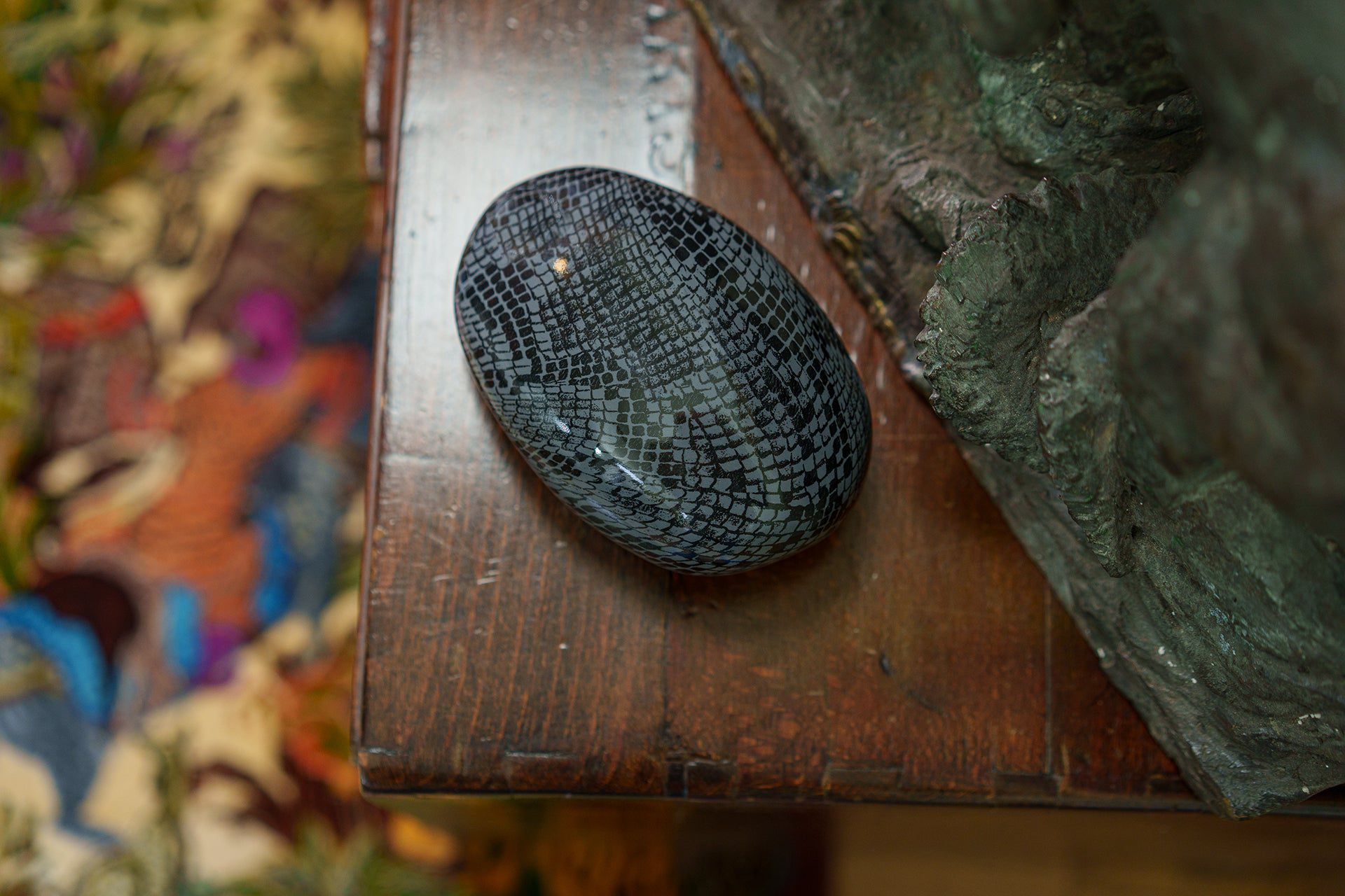 Reptile Pet Urn - Dark Blue | Ceramic | HydroGraphics - Pulvis Art Urns