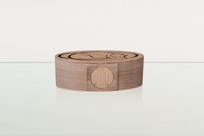 Resting Cat Cremation Urn - Plywood | Handmade - Pulvis Art Urns