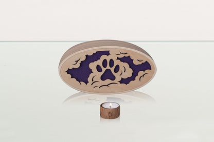 Sky Paw Cremation Urn - Plywood | Handmade Pet Urn - Pulvis Art Urns