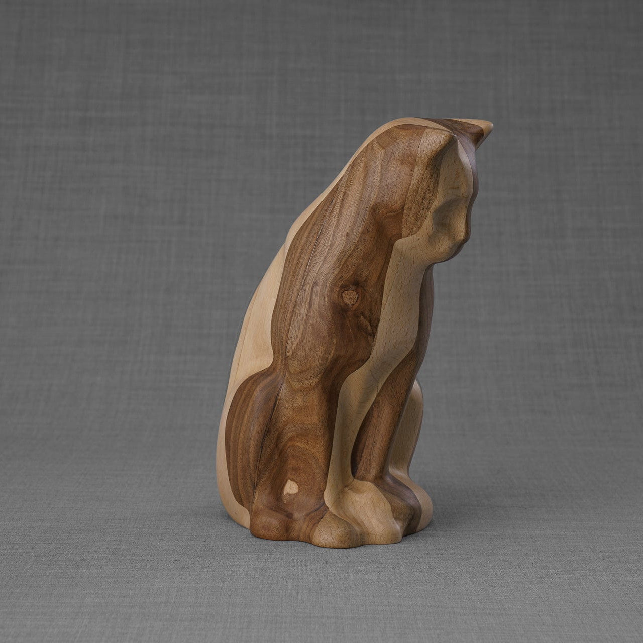 Wooden Pet Urn "Neko" - Pet Crematon Urn | Handmade - Pulvis Art Urns