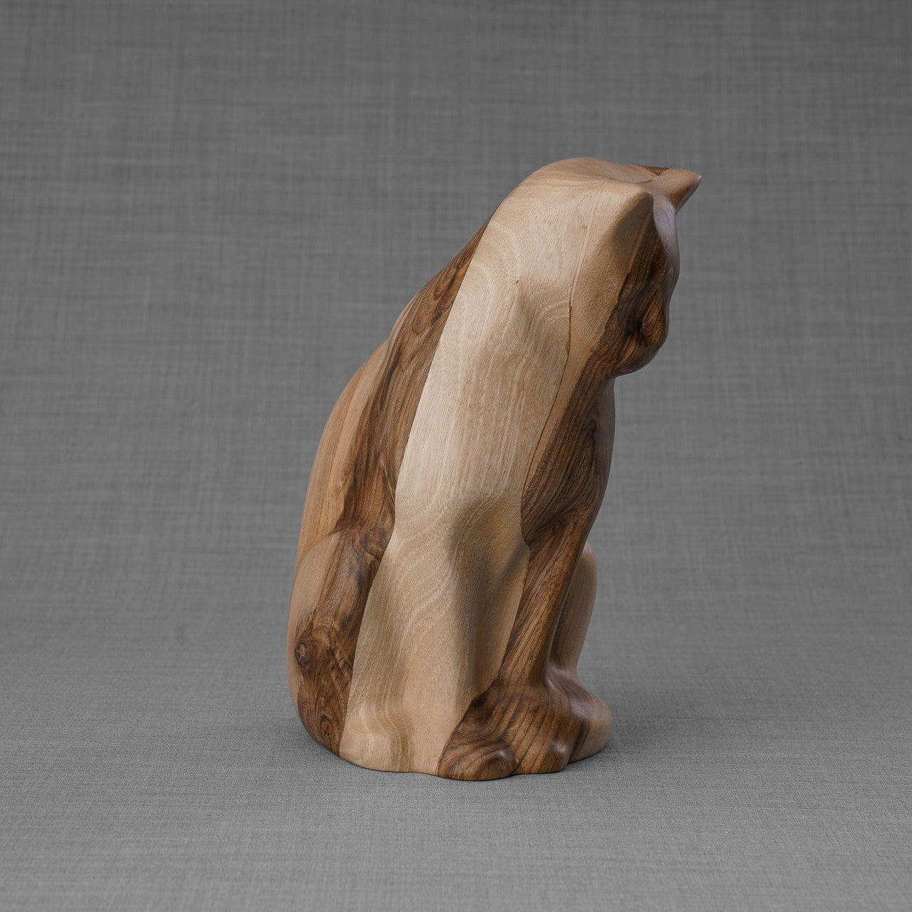 Wooden Pet Urn "Neko" - Pet Crematon Urn | Handmade - Pulvis Art Urns