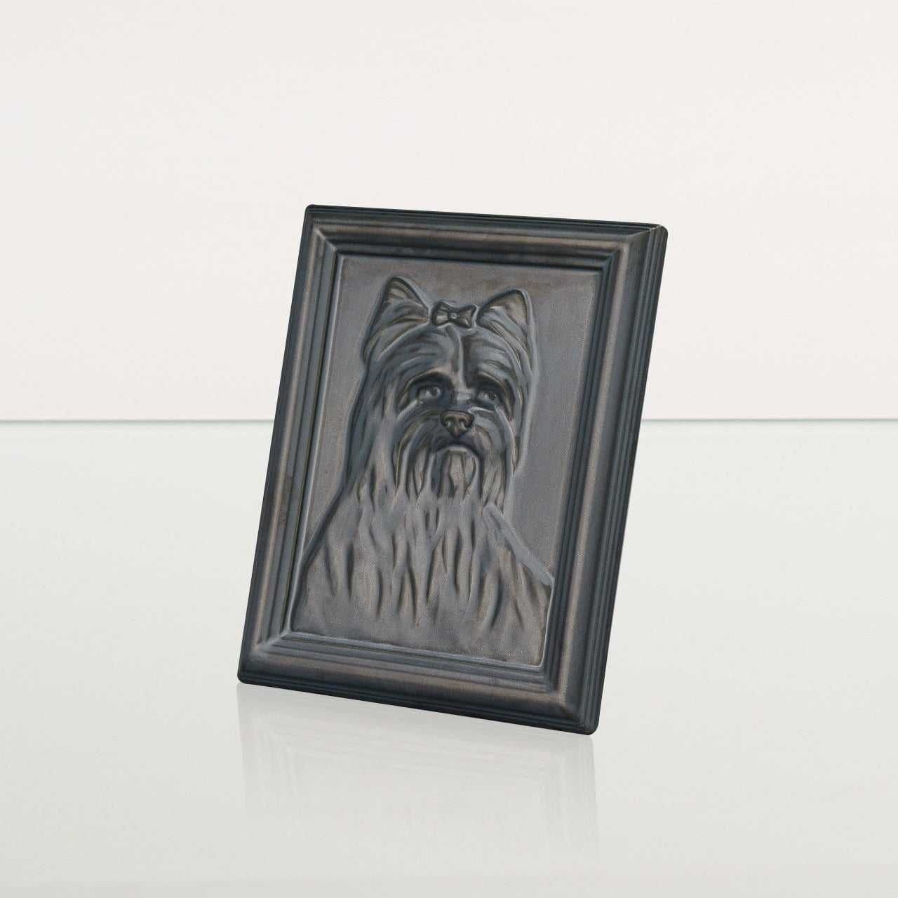 Yorkie Pet Urn - Dark Matte | Ceramic | Handmade - Pulvis Art Urns