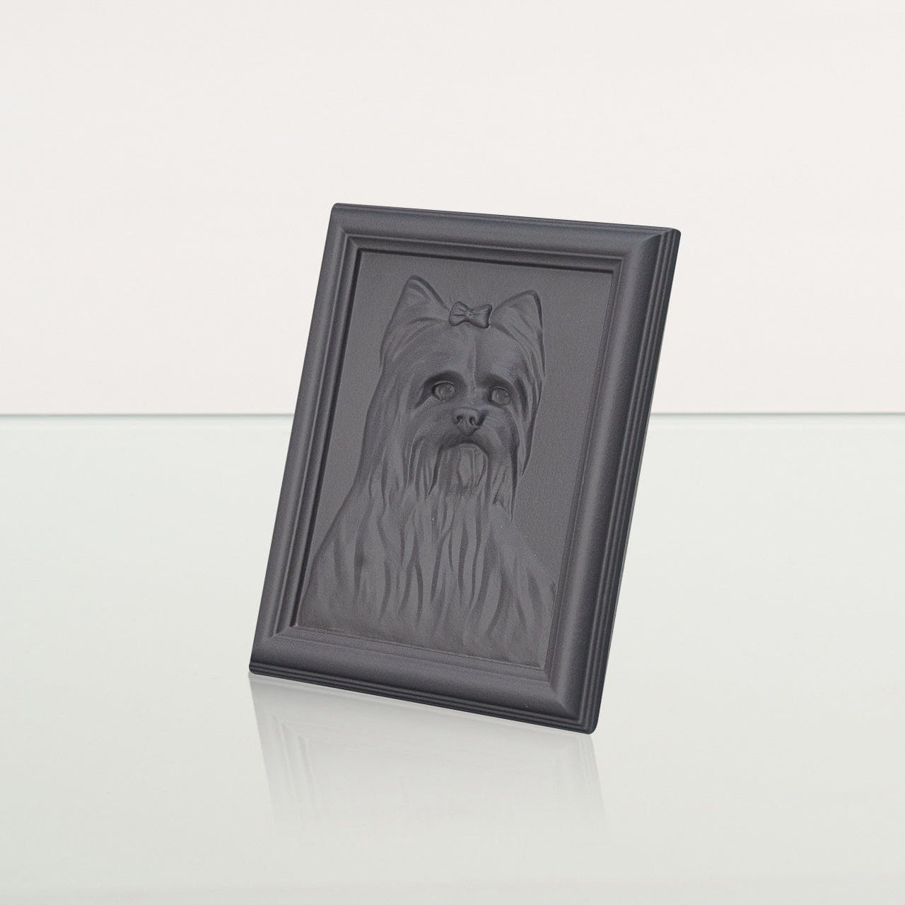 Yorkie Pet Urn - Gray Matte | Ceramic | Handmade - Pulvis Art Urns