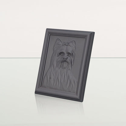 Yorkie Pet Urn - Gray Matte | Ceramic | Handmade - Pulvis Art Urns