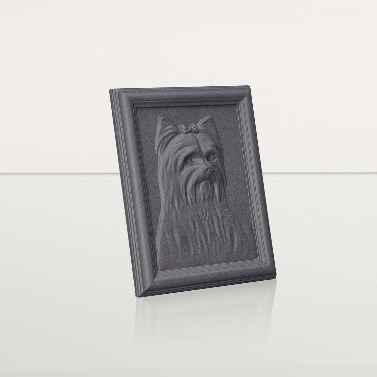 Yorkie Pet Urn - Gray Matte | Ceramic | Handmade - Pulvis Art Urns