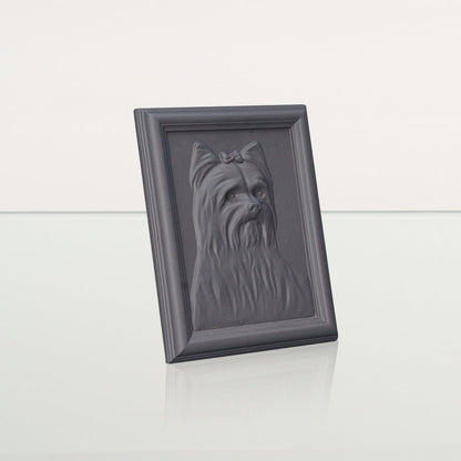 Yorkie Pet Urn - Gray Matte | Ceramic | Handmade - Pulvis Art Urns