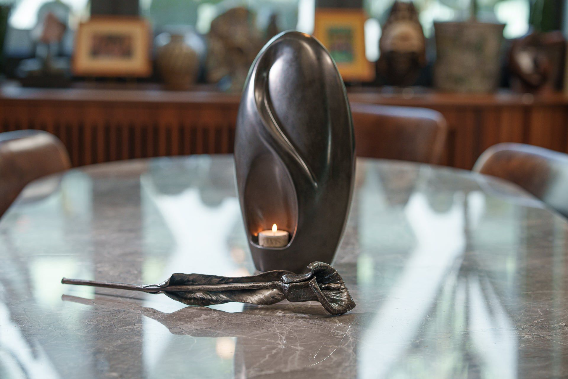 Forged Iron Calla Flower - Handwrought | Memorial Accessory - Pulvis Art Urns