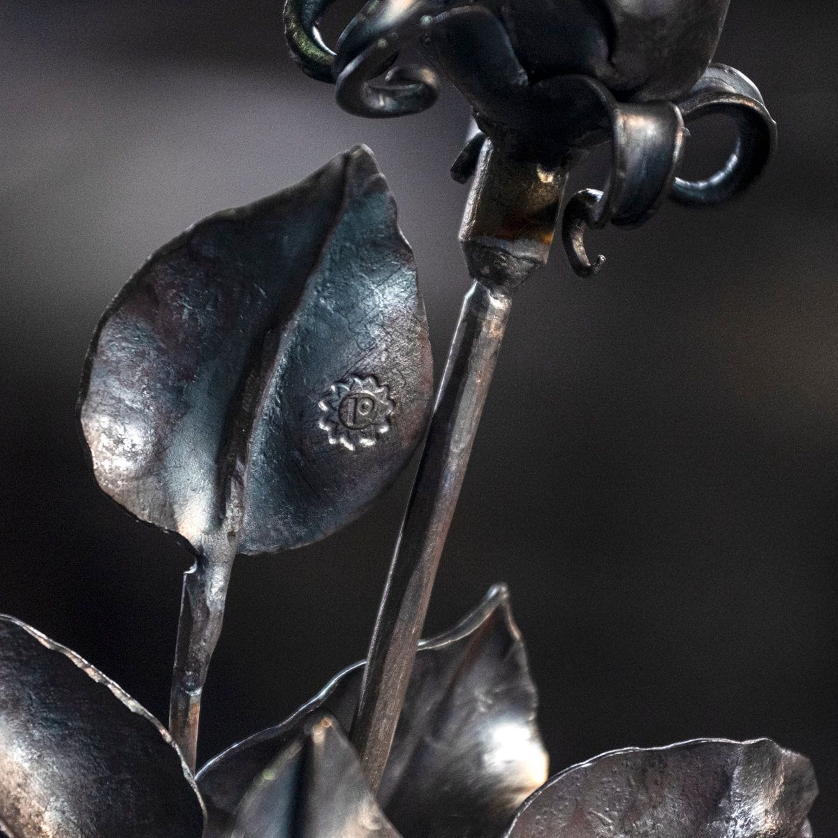 Forged Iron Calla Flower - Handwrought | Memorial Accessory - Pulvis Art Urns
