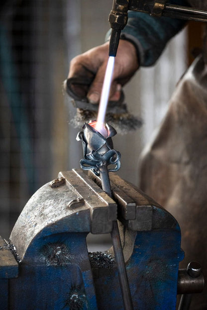 Forged Iron Rose Sculpture - Handwrought | Memorial Accessory - Pulvis Art Urns