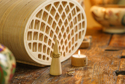 Wooden Ring Cone - Handmade | Genuine Walnut - Pulvis Art Urns