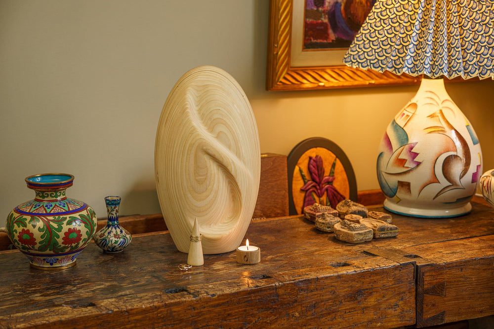 Pulvis Art Urns Picture Frame Wooden Ring Cone - Handmade | Genuine Walnut