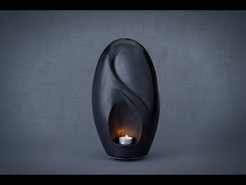 
                  
                    Load and play video in Gallery viewer, Eternity Cremation Urn for Ashes – Dark Matte | Large | Ceramic
                  
                