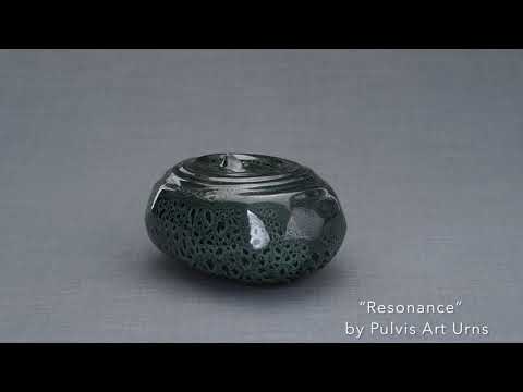 
                  
                    Load and play video in Gallery viewer, &amp;quot;Resonance&amp;quot; (black melange) - Handmade Ceramic Urn for Human Ashes
                  
                