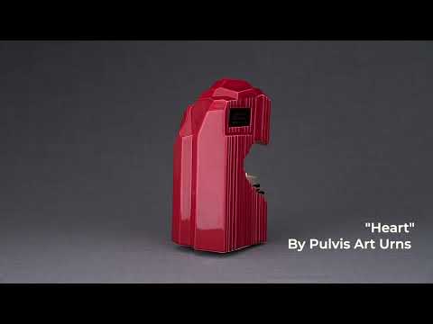 Cremation Candle Urn for Ashes "Heart" - Large | Red | Ceramic