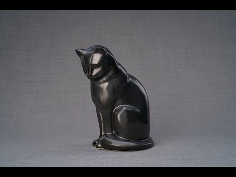 
                  
                    Load and play video in Gallery viewer, Neko Pet Cremation Urn for Ashes - Dark Matte | Ceramic | Handmade
                  
                