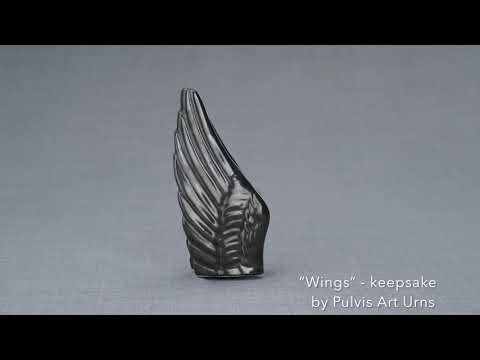
                  
                    Load and play video in Gallery viewer, Wings Handmade Cremation Keepsake Urn for Ashes,
                  
                