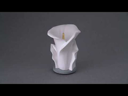 Calla Flower Memorial Urn for Ashes - Medium | White Matte by Pulvis ARrt Urns