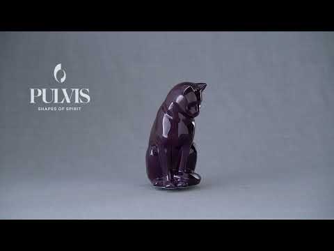 
                  
                    Load and play video in Gallery viewer, Neko Pet Urn for Ashes - Violet | Ceramic | Handmade
                  
                