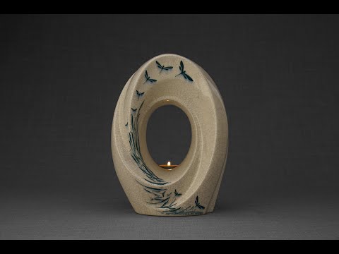 
                  
                    Load and play video in Gallery viewer, Pulvis Art Urns Exclusive Urn Handmade Decorated Urn for Ashes &amp;quot;The Passage&amp;quot; - Large | Ceramic
                  
                