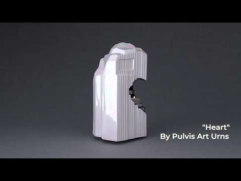 
                  
                    Load and play video in Gallery viewer, Cremation Candle Urn for Ashes &amp;quot;Heart&amp;quot; - Large | Pearly White | Ceramic
                  
                