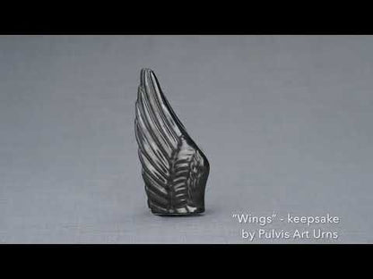 "Wings" - keepsake  Handmade Ceramic Urn for Human Ashes