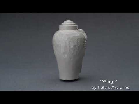 
                  
                    Load and play video in Gallery viewer, Wings Handmade Cremation Urn for Ashes, size Large/Adult, 
                  
                