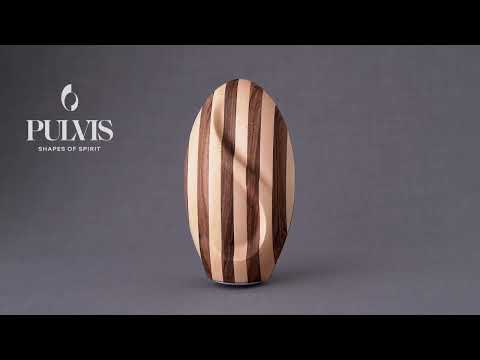 Striped Wooden Urn for Ashes "Eternity" - Genuine Walnut & Beech. Wooden urns for ashesStriped Wooden Urn for Ashes "Eternity" - Genuine Walnut & Beech. Wooden Urn by Pulvis Art Urns. Walnut Urn. Striped Walnut Urn