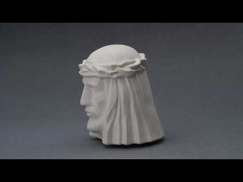The Christ Handmade Cremation Urn for Ashes, size Large/Adult, color Unglazed-Pulvis Art Urns