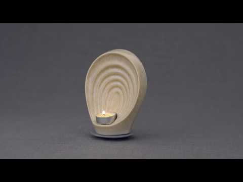 
                  
                    Load and play video in Gallery viewer, Handmade Cremation Keepsake Urn &amp;quot;Guardian&amp;quot; - Small | Amber Yellow | Ceramic
                  
                
